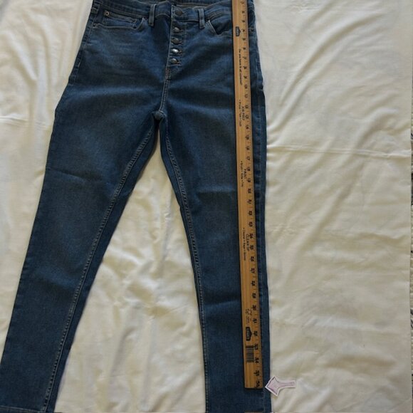 Calvin Klein Ladies Denim Jeans sz 14 32 Repreve Tapered Button Closure - Picture 8 of 12